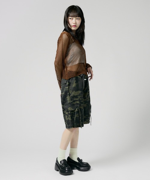Chick(チック)の「Boatneck Openwork knitting Knit / ボートネック透かし編みニット 夏物 夏服(ニット/セーター・レディース・グレー/ブラック/ブラウン/ホワイト/ベージュ・FREE)」の11枚目の写真