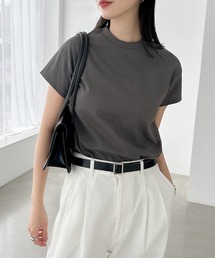 汗染み防止コンパクトフレンチスリーブTシャツ