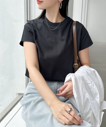 汗染み防止コンパクトフレンチスリーブTシャツ