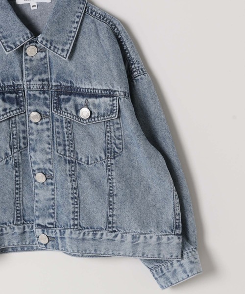 GLOBAL WORK（グローバルワーク）の「やわらかGジャン/T/283788（デニムジャケット・キッズ・ブルー/ブラック・120cm/110cm/100cm）」の3枚目の写真