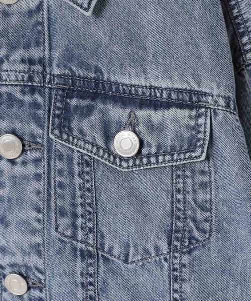 GLOBAL WORK（グローバルワーク）の「やわらかGジャン/T/283788（デニムジャケット・キッズ・ブルー/ブラック・120cm/110cm/100cm）」の4枚目の写真