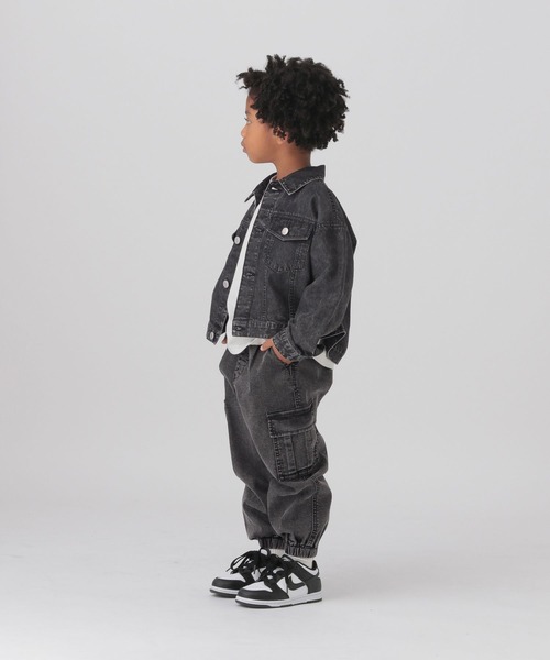 GLOBAL WORK（グローバルワーク）の「やわらかGジャン/T/283788（デニムジャケット・キッズ・ブルー/ブラック・120cm/110cm/100cm）」の21枚目の写真