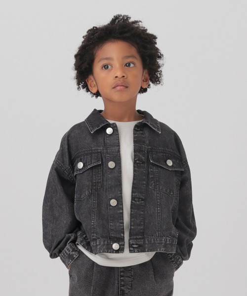 GLOBAL WORK（グローバルワーク）の「やわらかGジャン/T/283788（デニムジャケット・キッズ・ブルー/ブラック・120cm/110cm/100cm）」の19枚目の写真