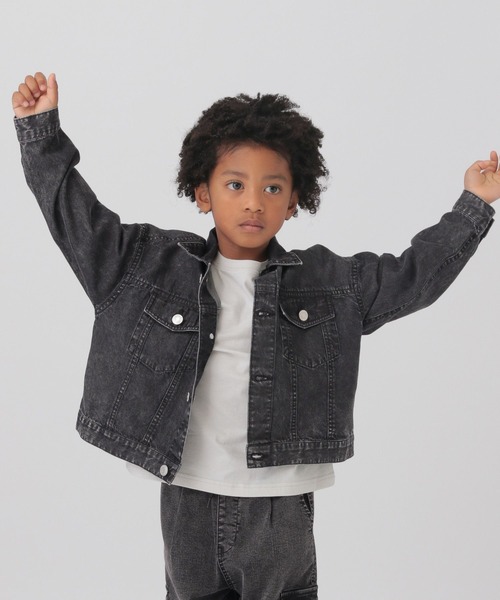 GLOBAL WORK（グローバルワーク）の「やわらかGジャン/T/283788（デニムジャケット・キッズ・ブルー/ブラック・120cm/110cm/100cm）」の18枚目の写真