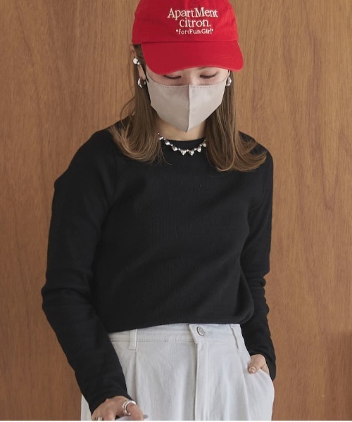 feepur by saya(フェピュールバイサヤ)の「デザインタグワッフルロンTee(Tシャツ/カットソー・レディース・ブラック/オフホワイト/チャコールグレー/ブラウン・MEDIUM)」の20枚目の写真