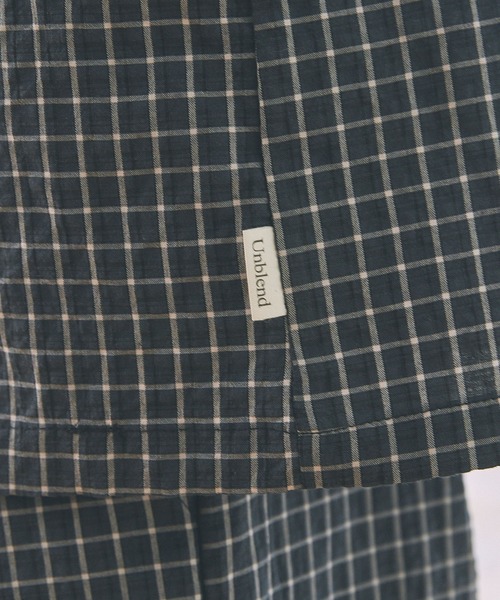 Unblend(アンブレンド)の「【Unblend】セットアップ対応 / オーバーサイズ リラックス チェックシャツ(シャツ/ブラウス・レディース・ベージュ/オレンジ/ブラック/カーキ・FREE)」の7枚目の写真