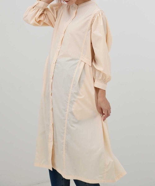 Bou Jeloud（ブージュルード）の「タックデザインシャツワンピース（シャツワンピース・レディース・アイボリー・FREE）」の3枚目の写真