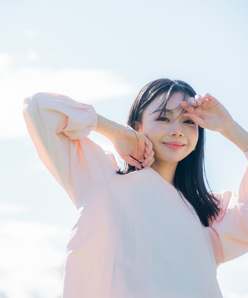 Petitjo（プッチージョ）の「小さいサイズ　ボリュームスリーブブラウス　低身長さん・小柄女性（シャツ/ブラウス・レディース・ホワイト/ピンク系・XS-S/M-L）」の9枚目の写真