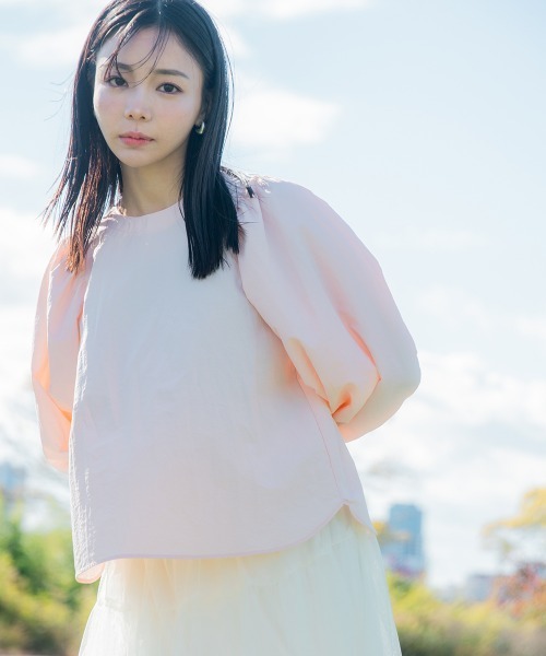 Petitjo（プッチージョ）の「小さいサイズ　ボリュームスリーブブラウス　低身長さん・小柄女性（シャツ/ブラウス・レディース・ホワイト/ピンク系・XS-S/M-L）」の10枚目の写真