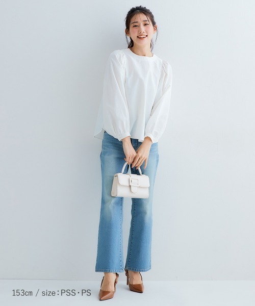 セール】小さいサイズ ボリュームスリーブブラウス 低身長さん