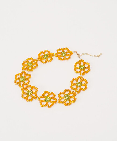 HELLO.SANFRANCISCO（ハローサンフランシスコ）の「【HELLO.SANFRANCISCO/ハローサンフランシスコ】フラワーチョーカーネックレス（ネックレス・レディース・ブルー/ピンク/オレンジ・ONE SIZE）」の8枚目の写真