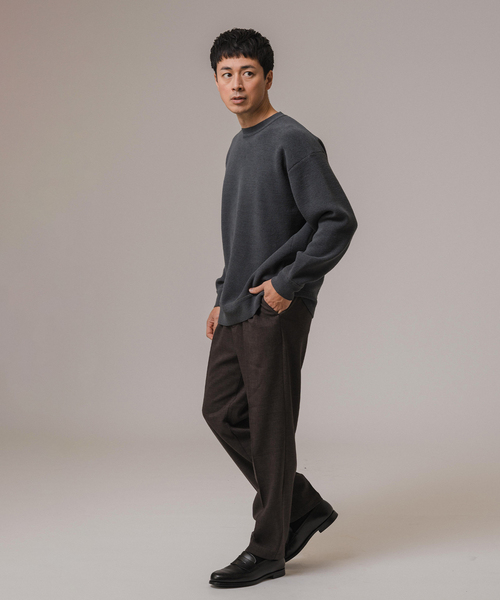 EDIFICE（エディフィス）の「ROUGH TWILL RT イージーパンツ（スラックス・メンズ・チャコールグレー/ブラック/ベージュ・LARGE/MEDIUM/SMALL）」の13枚目の写真