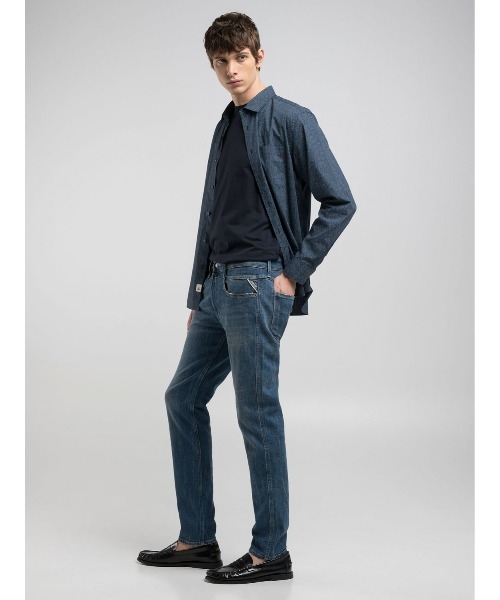 REPLAY(リプレイ)の「スリムフィットANBASS RED CASTリサイクルデニム(デニムパンツ・メンズ・ブルー・W28xL32/W30xL32/W31xL32/W32xL32/W34xL32)」の3枚目の写真