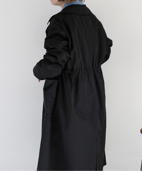 cepo(セポ)の「ビッグポケット&ギャザートレンチコート(トレンチコート・レディース・ブラック/ベージュ・M)」の10枚目の写真