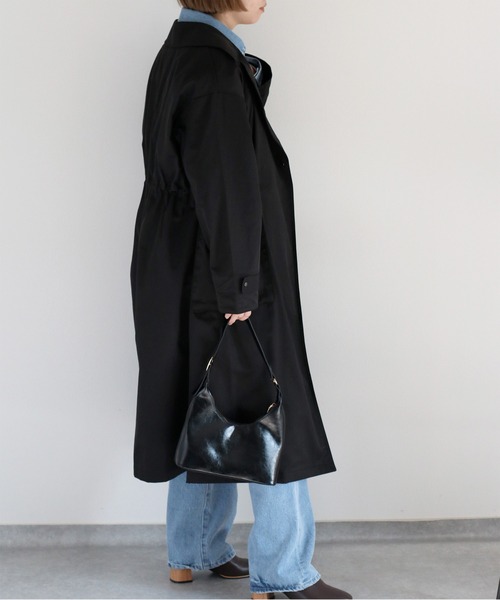 cepo(セポ)の「ビッグポケット&ギャザートレンチコート(トレンチコート・レディース・ブラック/ベージュ・M)」の16枚目の写真