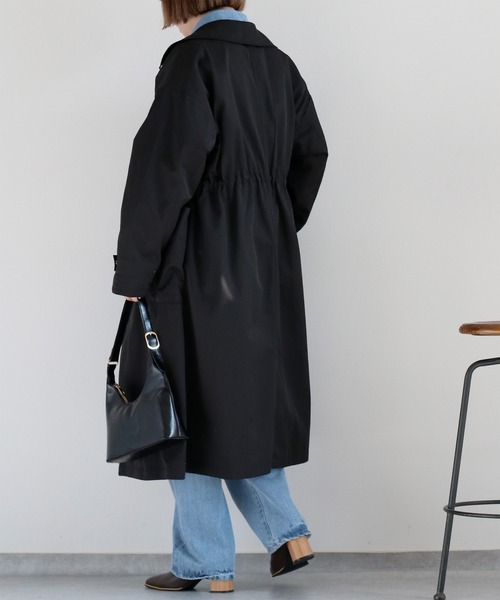 cepo(セポ)の「ビッグポケット&ギャザートレンチコート(トレンチコート・レディース・ブラック/ベージュ・M)」の18枚目の写真