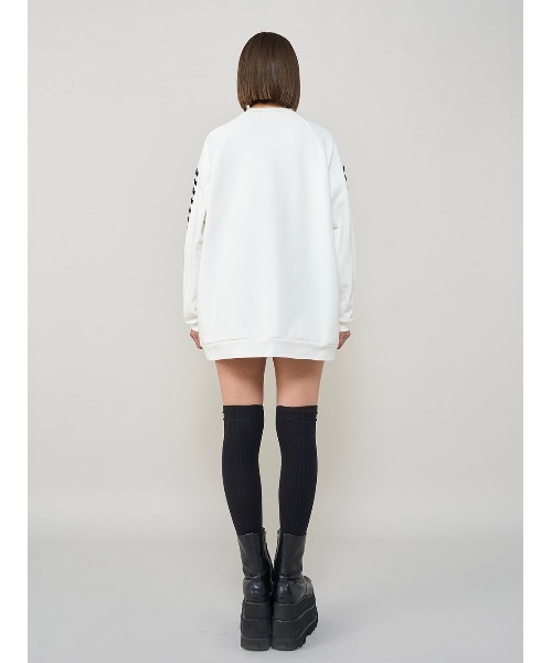 Darich♡レースアップロゴスウェットプルオーバー♡MIX♡ミックス ダーリッチ Darich レースアップロゴスウェットプルオーバー