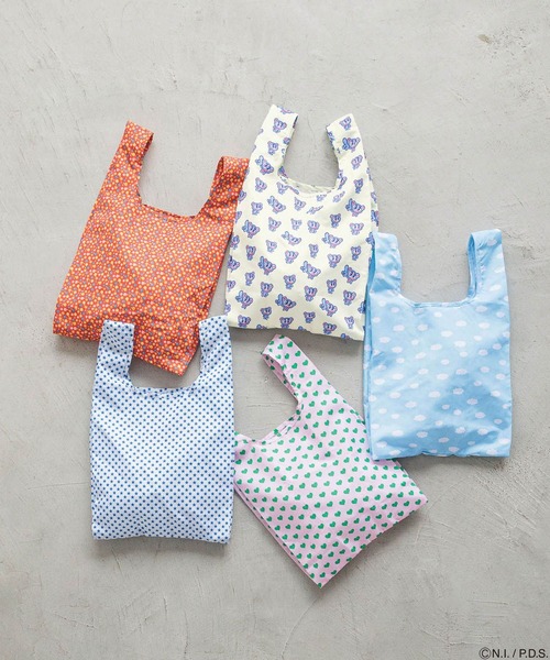 Me%（ミィパーセント）の「【ANGEL BLUE】エコバッグ　234553（エコバッグ/サブバッグ・レディース・アイボリー/ライトブルー/ホワイト/レッド/ピンク・FREE）」の7枚目の写真