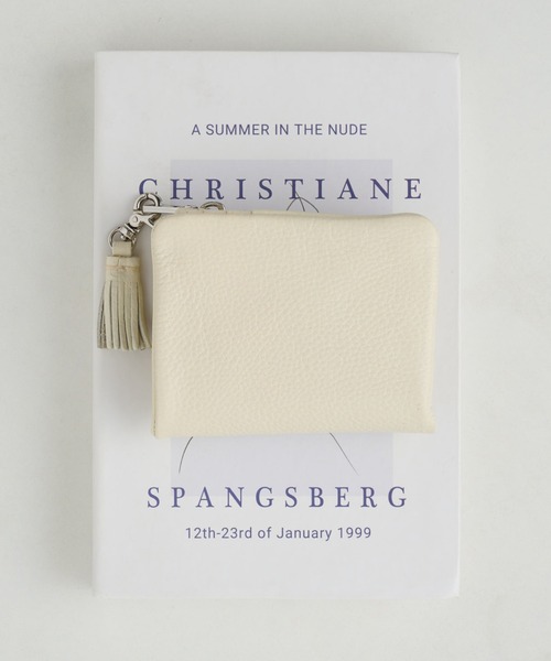 セール】【SETUP7】タッセル付きレザー二つ折り財布 ウォレット WTK