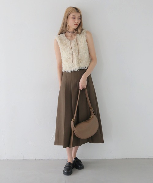 CLEIO（クレイオ）の「【CLEIO】サイドベルトラウンドショルダーバッグ SIDE BELT DESIGN HALF MOON SHOULDER BAG/737-13662（ショルダーバッグ・レディース・ブラック/ブラウン・FREE）」の14枚目の写真