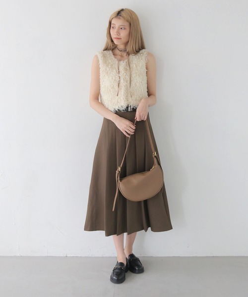 CLEIO（クレイオ）の「【CLEIO】サイドベルトラウンドショルダーバッグ SIDE BELT DESIGN HALF MOON SHOULDER BAG/737-13662（ショルダーバッグ・レディース・ブラック/ブラウン・FREE）」の13枚目の写真