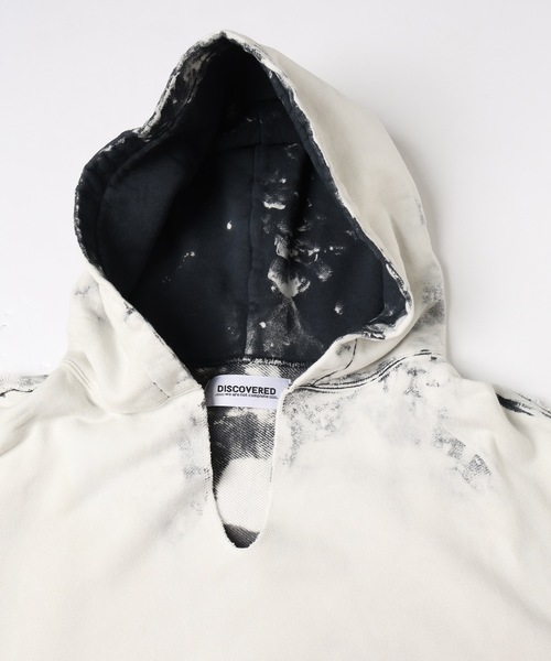 DISCOVERED（ディスカバード）の「BLEACH PULL HOODIE（パーカー・メンズ・ブラック・3）」の3枚目の写真
