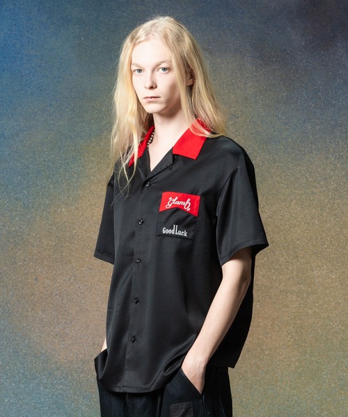 glamb　ボウリングシャツ glamb シャツ Layered Bowling SH / レイヤードボウリングシャツ