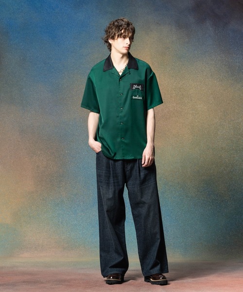 glamb（グラム）の「Good Luck Bowling Shirt / グッドラックボウリングシャツ（シャツ/ブラウス・メンズ・グリーン/ブラック・S/M/L）」の3枚目の写真