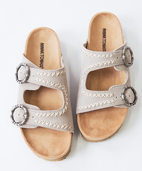 Minnetonka（ミネトンカ）の「MINNETONKA ミネトンカ / スエードベルトサンダル GEORGINE CLASSIC（サンダル・レディース・ブラウン/ベージュ/ブラック・7/8/9/6/5）」の9枚目の写真