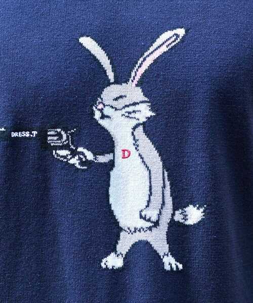 DRESSTERIOR(ドレステリア)の「ラビットインターシャニット(ニット/セーター・メンズ・ホワイト/ネイビー・90/91/92/94)」の9枚目の写真