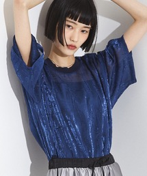 NOMINE | 【セットアップ着用可】シャイン リンクル シアー Tシャツ(Tシャツ/カットソー)