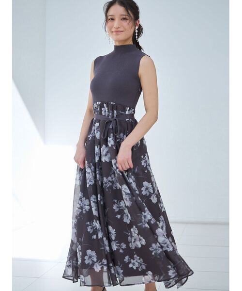 MERCURYDUO（マーキュリーデュオ）の「フラワードッキングノースリワンピース（ワンピース・レディース・オフホワイト/ミント/パープル・X-SMALL/MEDIUM/SMALL）」の11枚目の写真