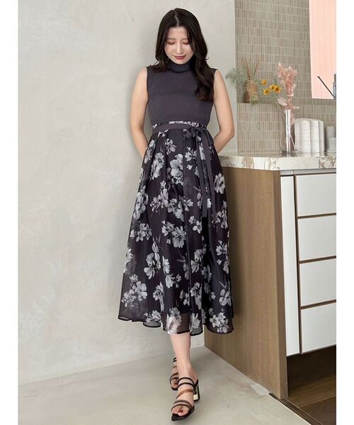 MERCURYDUO（マーキュリーデュオ）の「フラワードッキングノースリワンピース（ワンピース・レディース・オフホワイト/ミント/パープル・X-SMALL/MEDIUM/SMALL）」の16枚目の写真