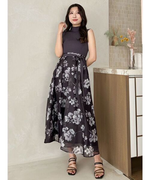 MERCURYDUO（マーキュリーデュオ）の「フラワードッキングノースリワンピース（ワンピース・レディース・オフホワイト/ミント/パープル・X-SMALL/MEDIUM/SMALL）」の17枚目の写真