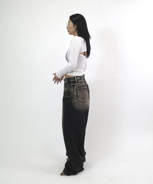 WHO'S WHO gallery(フーズフーギャラリー)の「ナンバリングバックデザイントップス(Tシャツ/カットソー・レディース・グレー/サックスブルー/ホワイト・FREE)」の11枚目の写真