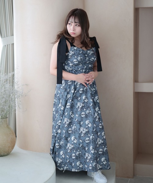 Ruwan yu（ルワンユー）の「フラワーガーリーワンピース【大きいサイズ対応】（ワンピース・レディース・ベージュ/グレー・4L/3L/LL/L）」の21枚目の写真