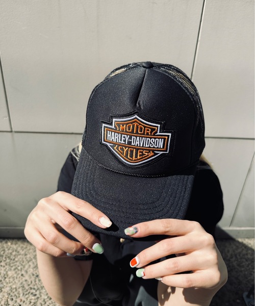 Harley Davidson 半キャップ グレー/ブラック Amazon | ハーレーダビッドソンメンズ刺繍バー&シールド野球