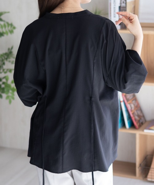 HusHusH（ハッシュアッシュ）の「HusHusH バルーンスリーブブラウス（シャツ/ブラウス・レディース・オフホワイト/ブラック/コーラルピンク・M/L）」の12枚目の写真
