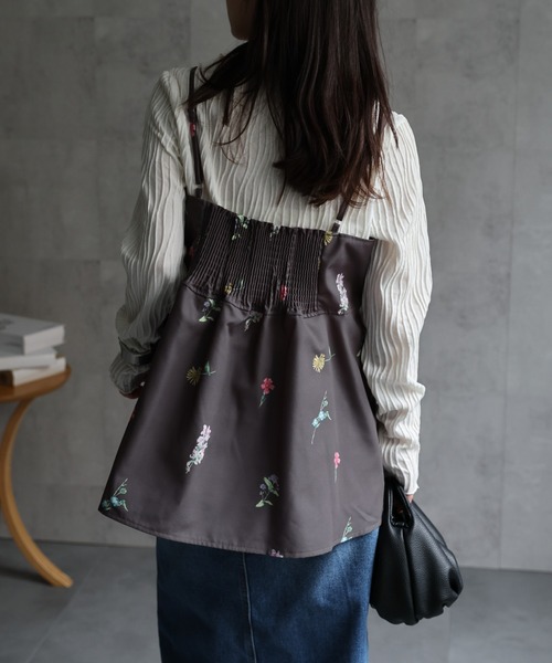 セール】【セットアップ対応】フラワープリントキャミソール