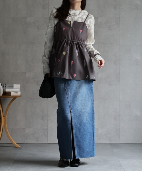 セール】【セットアップ対応】フラワープリントキャミソール