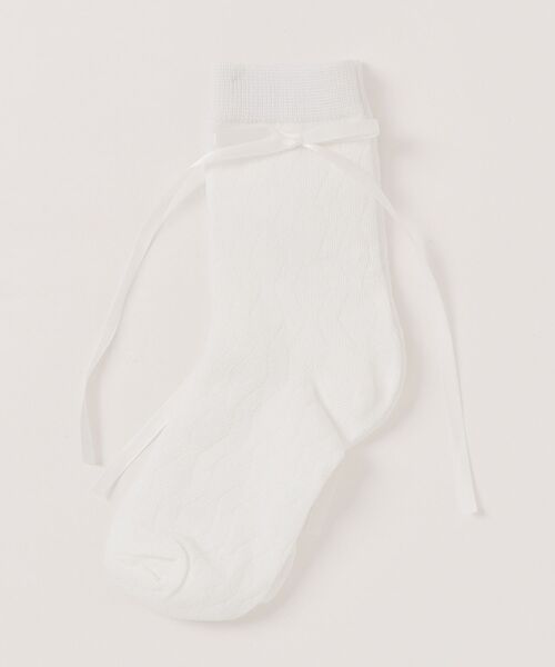 SVEC（シュベック）の「リボン付きソックス（ソックス/靴下・レディース・ホワイト/ピンク/グレー/ブラック・FREE）」の10枚目の写真