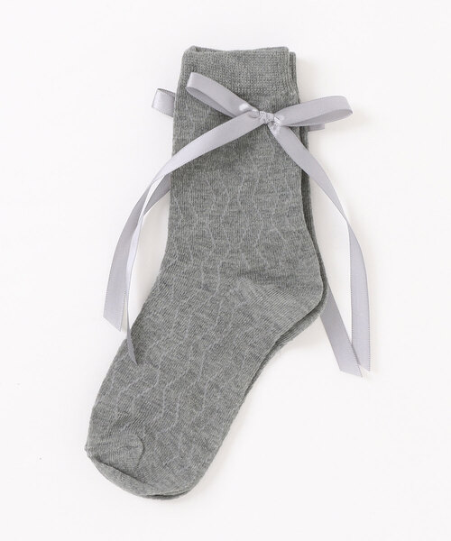 SVEC（シュベック）の「リボン付きソックス（ソックス/靴下・レディース・ホワイト/ピンク/グレー/ブラック・FREE）」の12枚目の写真