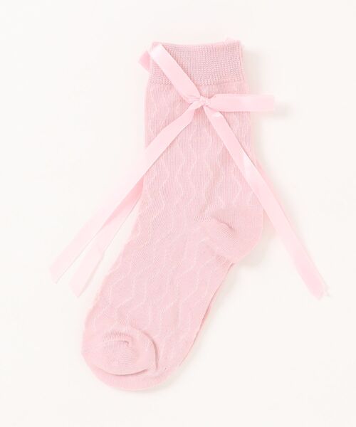 SVEC（シュベック）の「リボン付きソックス（ソックス/靴下・レディース・ホワイト/ピンク/グレー/ブラック・FREE）」の13枚目の写真