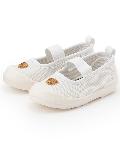 petit main(プティマイン)の「ワンポイント刺しゅうメッシュ上履き(その他シューズ・キッズ・オフホワイト/ネイビー/ライトピンク・17cm/18cm/15cm/16cm)」の4枚目の写真