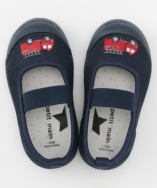 petit main(プティマイン)の「ワンポイント刺しゅうメッシュ上履き(その他シューズ・キッズ・オフホワイト/ネイビー/ライトピンク・17cm/18cm/15cm/16cm)」の12枚目の写真