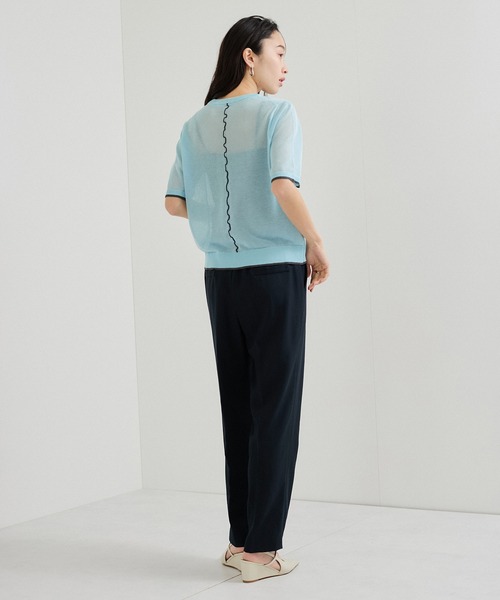 le cercle ADAM ET ROPE'(ルセルクルアダムエロペ)の「アウトリンキング半そでプルオーバー(Tシャツ/カットソー・レディース・ブラック系/ブルー系/ピンク系/ホワイト系・FREE)」の10枚目の写真