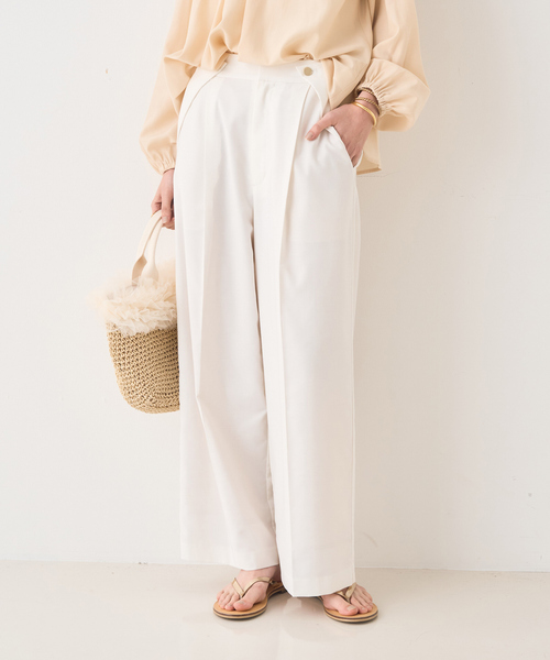 EMMA ROUGE VIF(エマルージュヴィフ)の「【一部店舗限定】ストレートマリンパンツ(その他パンツ・レディース・オフホワイト/ネイビー・34/36/38)」の3枚目の写真