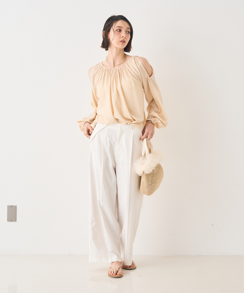 EMMA ROUGE VIF(エマルージュヴィフ)の「【一部店舗限定】ストレートマリンパンツ(その他パンツ・レディース・オフホワイト/ネイビー・34/36/38)」の10枚目の写真