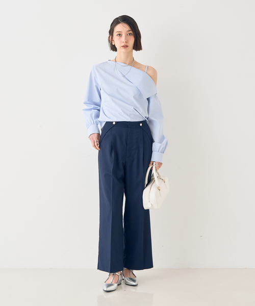 EMMA ROUGE VIF(エマルージュヴィフ)の「【一部店舗限定】ストレートマリンパンツ(その他パンツ・レディース・オフホワイト/ネイビー・34/36/38)」の12枚目の写真