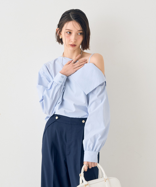 EMMA ROUGE VIF(エマルージュヴィフ)の「【一部店舗限定】ストレートマリンパンツ(その他パンツ・レディース・オフホワイト/ネイビー・34/36/38)」の14枚目の写真